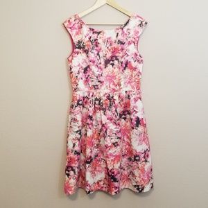 Eliza J Pink Floral Dress Size 10